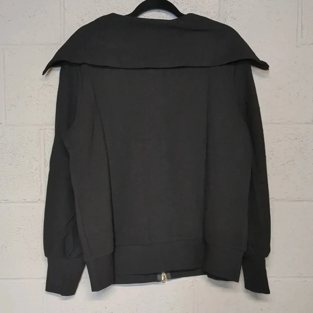 Women's Oversized Full Zip Sweatshirt Ribbed Size Medium NWT - Picture 5 of 5